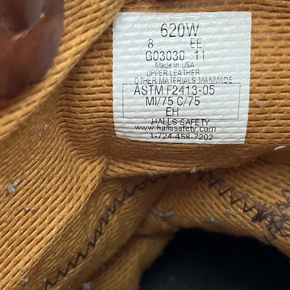 Halls 12” Pull On Waterproof Composite Toe Wellington Boot 620W men’s size 8EE - Picture 8 of 16